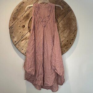 Mauve color sleeveless summer dress swimsuit cover up